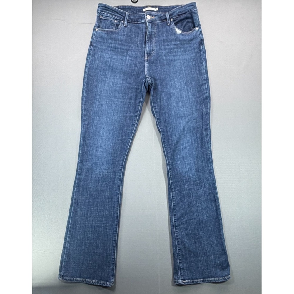 Levis 725 High Rise Bootcut Jeans | Womens 32x34 Dark Wash *RARE Blank Red Tab* - Picture 7 of 16
